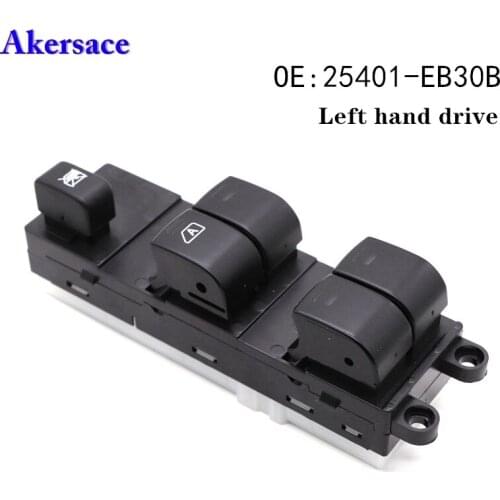 25401EB30B 25401-EB30B Front Left Master Electric Window Switch for Nissan Navara D40 Qashqai Pathfinder Window Control Switch