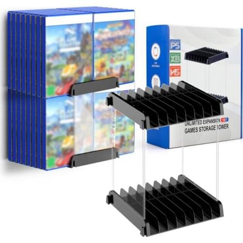 Game Card Case Storage Holder Bracket Double Layer CD-ROM Discs Display Stand Rack For PS5/Switch/Xbox/PS4 Accessories 2021 NEW