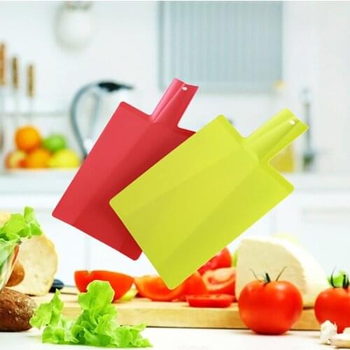 Portable Foldable Cutting Board Food Grade Plastic Non-Slip Chopping Board Vegetable Meat Cutting Mat Kitchen Tools Accessories