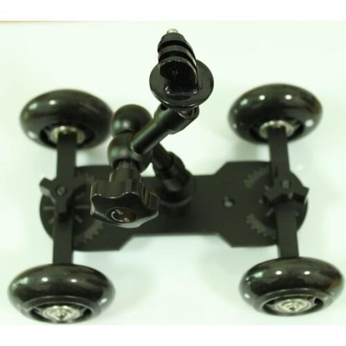 Adjustable Friction 7" Magic Arm Dolly Kit Skater DSLR Video Gopro Camera Truck