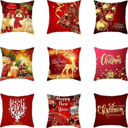 44x44cm Cartoon Santa Claus Elk Christmas Pillowcase 2020 new year Decor for Home Merry Christmas Ornament Navidad Xmas Gifts 5z