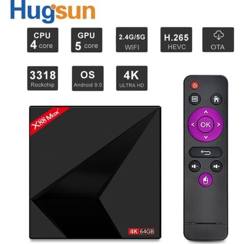 Network set-top box Android9.0 network player X88 MAX+TV BOX RK3318 TV set-top box 4G/64G