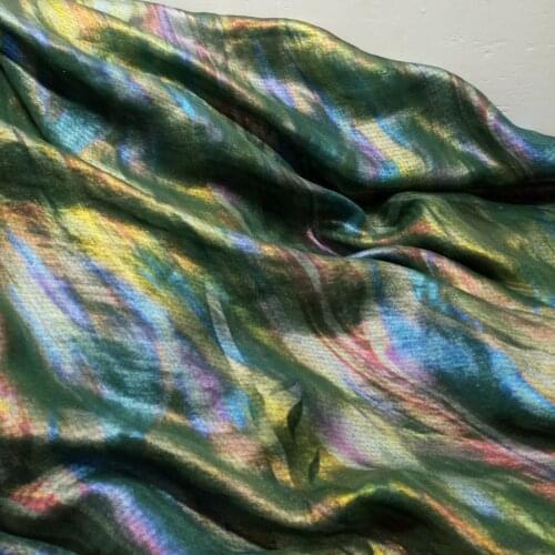 Cosplay Bronzed chiffon fabric shiny 30D silky chiffon magic fabric bronzing wedding costume DIY stage Dress 1M/lot