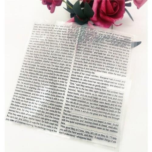 14*14CM English Newspaper Transparent Clear Stamps / Silicone Seals Roller Stamp For DIY Scrapbooking Photo Album/Card Making