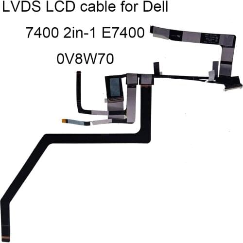V8W70 Computer cables LVDS LCD EDP Cable for Dell Latitude 7400 2-in-1 E7400 notebook EDB41 CN 0V8W70 DC02C00J300 connector NEW