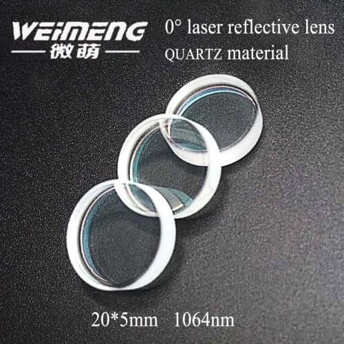 Weimeng laser full reflector lens 0 degrees 20*5mm 1064nm quartz material for laser cutting welding marking machine