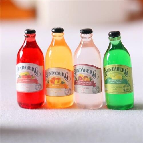1/12 Dollhouse Fruit Soda Carbonated Drink Sale 7pcs /set Mini Food Play with OB11 Model Shoot Props