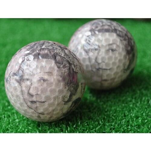 2pcs Standard golf ball size popular UK dollor funny golf ball