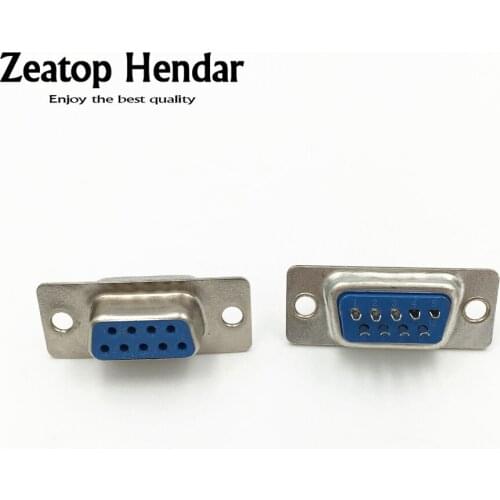 200pcs RS232 Parallel Serial Port DB9 9 Pin D Sub Female Solder Connector DB9 Socket Plug COM Adapter