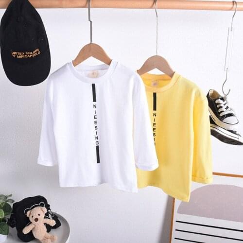 2021 Spring Autumn Childrens Clothing Boys Long Sleeve T-Shirt Kids Sweatshirt Childs Cotton Clothes Boys T-shirts 2-7Year