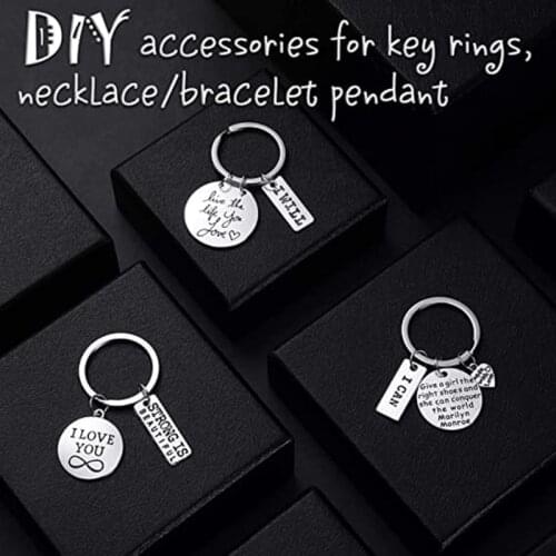 259 Pieces Motivational Keychain Accessories Set Inspirational Words Charms Kit T21F