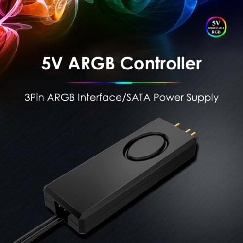 5V Gorgeous ARGB Controller SATA Pin Power Supply Desktop Computer Remote Control Case Fan Led Lighting Water Cooler