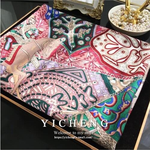 Large square scarf women big fashion autumn winter warm silk wool scarf shawl women