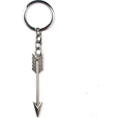 Retro Alloy Cupid Arrow Pendant Keyring Charm Men Women Key Chain Party Commemorative Gift Cute Fashion Love God Arrow Keychain