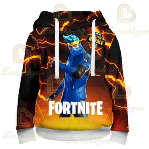 Fortnite Victory Hero Child Kids Hoodies Battle Royale 3d Sweatshirt Girls Harajuku Long Sleeve Jacket Coat Boys Clothes