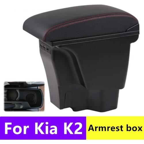 For Kia Rio III armrest box Kia Rio 3 central Store content box cup holder 2012-2016 Automotive retrofit accessories