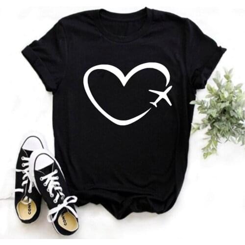 LINNA Ladies Flower Black T-shirt Summer Casual Short Long-sleeved Ladies Kawaii T-shirt