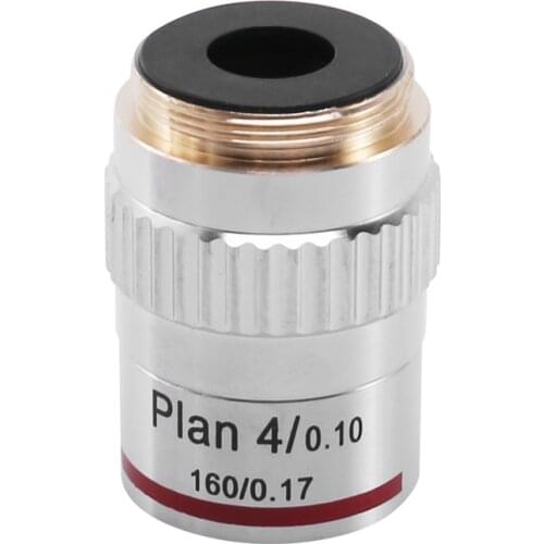 TOP Microscope Plan Achromatic Objective Lens 4X Biological Metallurgical Microscope Objectives