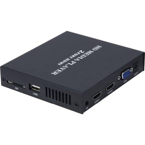 REDAMIGO Full HD 1080P Media Player Center MultiMedia Video Player Media box with 2 port HDMI VGA AV USB SD/MMC mkv H.264 HDD026