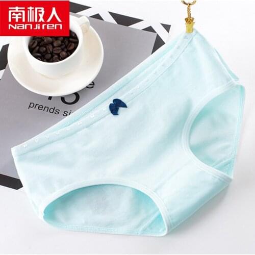 NANJIREN 5/pcs Women Briefs Cotton All Blue Print Female Underwear Girl Plus Size Underwears Panties Beautiful Teenage Shorts