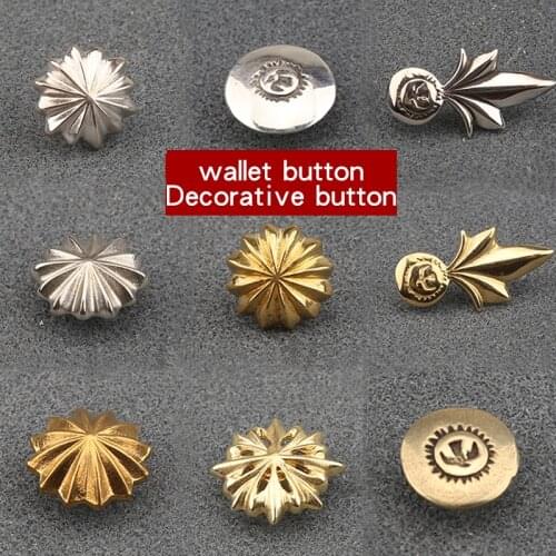 Pure copper cloth buckle decoration buckle new fashion pumpkin pattern chrysanthemum decoration nail cloth buckle leather access