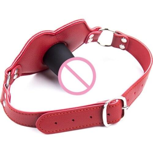 Adjustable Strap on Mouth Gag With Dildo Adult Games Open Mouth Gag Bdsm Bondage Fetish Sex Bondage Erotic Sex Toys For Couples