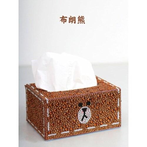 Special Shape Diamond Painting kids Handmade Diy Tissue Box Home Office Car Crystal Diamond Embroidered Cross Stitch cartoon