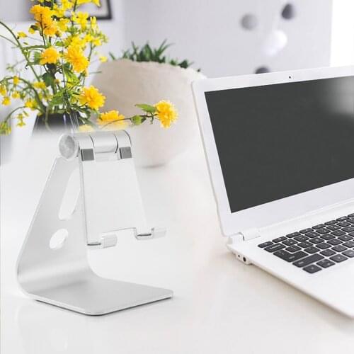 Universal Foldable Desktop Aluminum Alloy Mobile Phone Support Frame Single Folding Desktop Stand For Mobile Phone And Tablets