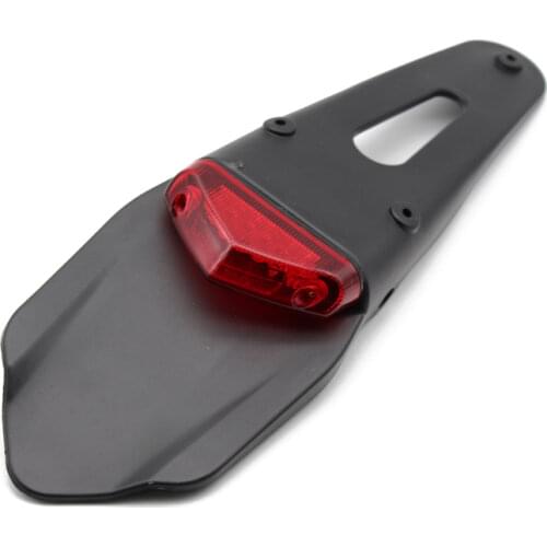 Motorcycle Universal 12V LED Taillight Brake Lamp With Rear Fender License Plate Bracket Holder for Enduro Off-Road Bike