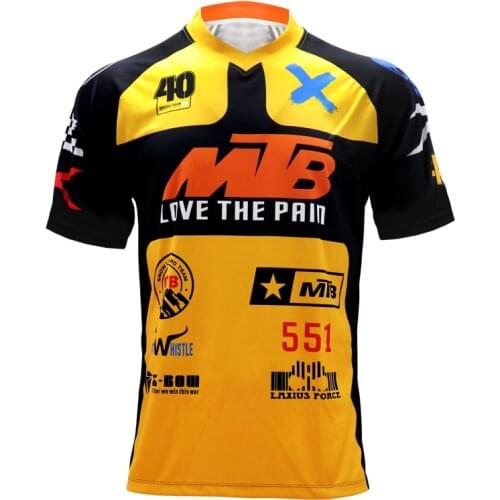MTB Explosions DH MX motorcycle mountain bike team, Pro Cycling Jersey,Bike Gym Sports Quick Dry Breathable Short Sleeve