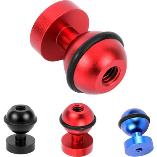 Replacement For Gopro Aluminum Alloy 1/4 inch Screw Socket Ball Adaptor Action Camera Diving Light Mount Adapter