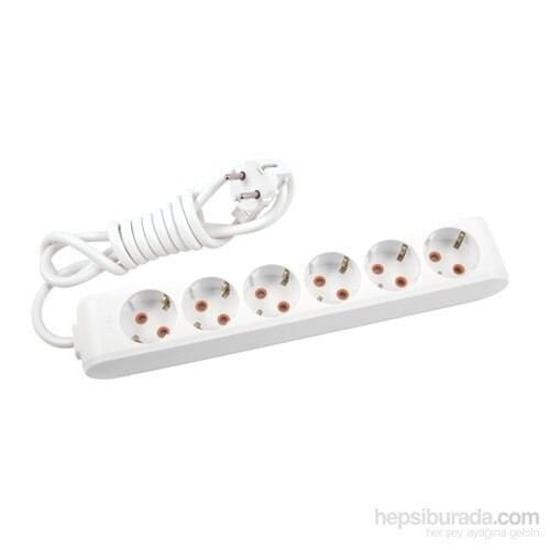 Viko Multi-Let Six Socket Grounded Child Protection Terminal Block-White
