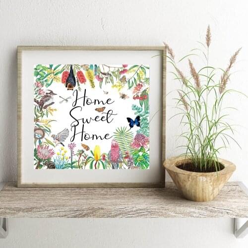 Animal Alphabet Poster Educational Flowers Canvas Painting Baby Gift Wall Art Print Picture For Kids Room Nursery Decor