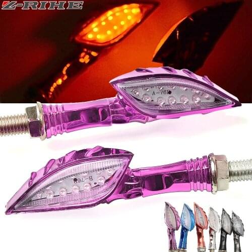 1 Pair LED Universal Motorcycle Turn Signal Light Yellow Color 17V turning Indicator Blinker Flash Lamp Motor Refit