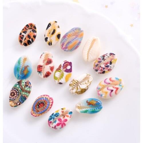 10Pcs/Lot Multicolor Natural Shell Loose Spacer Beads Cute Oval Beaded For Jewelry DIY Charm Necklace Bracelet Earring Accessory