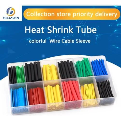 127Pcs / 328Pcs Car Electrical Cable Tube kits Heat Shrink Tube Tubing Wrap Sleeve Assorted 8 Sizes Mixed Color