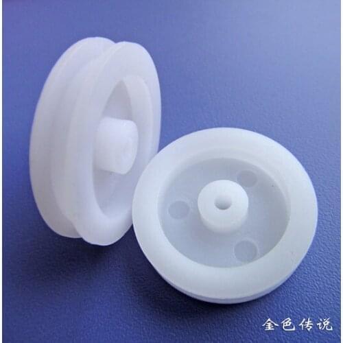 20 * 4 * 1.9 5Pcs Small Plastic Pulley Wheel Fitting Science Technology Production Materials DIY Model Accessory F17637