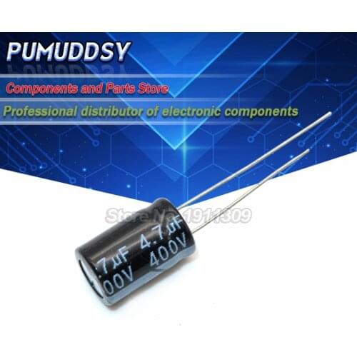 20 Higt quality 400V4.7UF 8*12mm 4.7UF 400V 8*12 Electrolytic capacitor