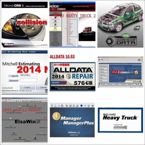 2021 hot Alldata 10.53 OD5 auto repair software All data+OD5 +AutoData+Vivid+atsg+Elsawin 24 in hdd USB3.0 English free shipping