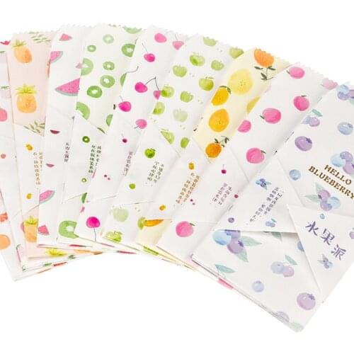 5pcs/pack Kawaii Cartoon Fruits Paper Envelope Writing Paper Cute Small Baby Gift Craft Envelops for Birthday Postcard Gift