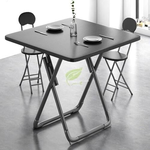 70cm Folding dining table home small apartment round square table Portable folding simple square eating table