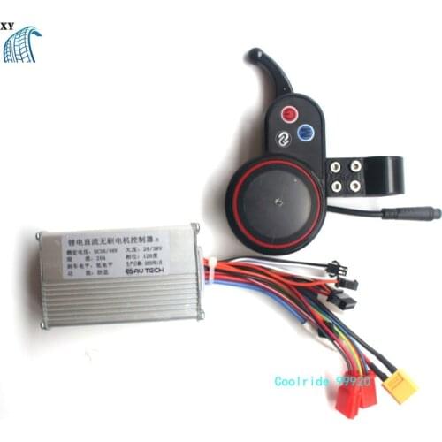 AUTECH Electric Bicycle Accessories 24 / 36 / 48V Scooter Brushless DC Motor Controller with LCD Display Control Panel Can Shift