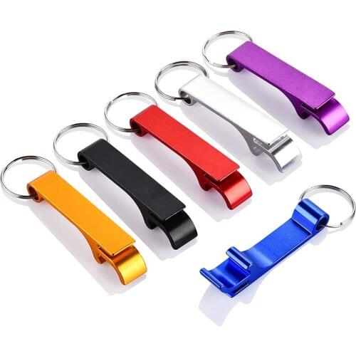 BalleenShiny 6-PCS Color Metal Keychain Bottle Opener Compact Portable Bottle Opener Tool for Beer Bottles and Beverage Cans