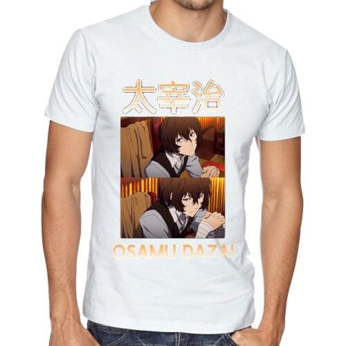 Bungou Stray Dogs Osamu Dazai Anime 2021 New Summer Weekend Unisex Short Sleeves T Shirt O-Neck Loose High Quality Casual Tees