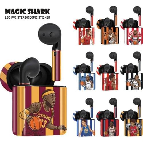 Magic Shark Basketball Super Star Full Case Cover Vape Sticker Skin Wrap Film for Huawei Freebuds 2/2 Pro