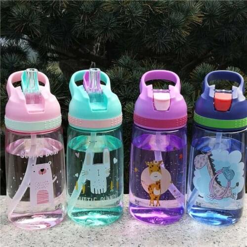 4 Colors 450ml Outdoor Kids Bottle Sport Healthy Life Hiking Climbing Bottle for Water My Children Water Juice Bottle