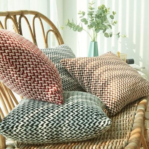 Double-sided Plush Pillow Cover Car Simple Pillow Case Home Decor Throw Pillowcase For Living Room Sofa 45x45 Soft Cushion Cover