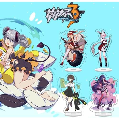 10cm Games Honkai Impact 3 Anime Figure Acrylic Stand Model Toys Kiana & Yae Sakura Action Figure Diy Cosplay Collectible Gifts