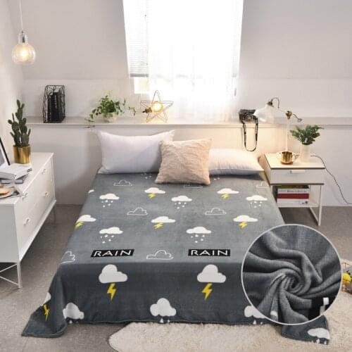 Coral Fleece Flannel Blankets for Beds Winter Dormitory Home Hotel Warm Soft Comfortable Nap Single Double Mattress Protector