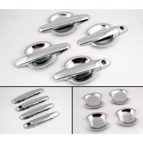 Chrome Car Door Handle Cover + Cup Bowl combo For Toyota Yaris Vios 2006 2007 2008 2009 2010 Toyota Corolla 2003 - 2013